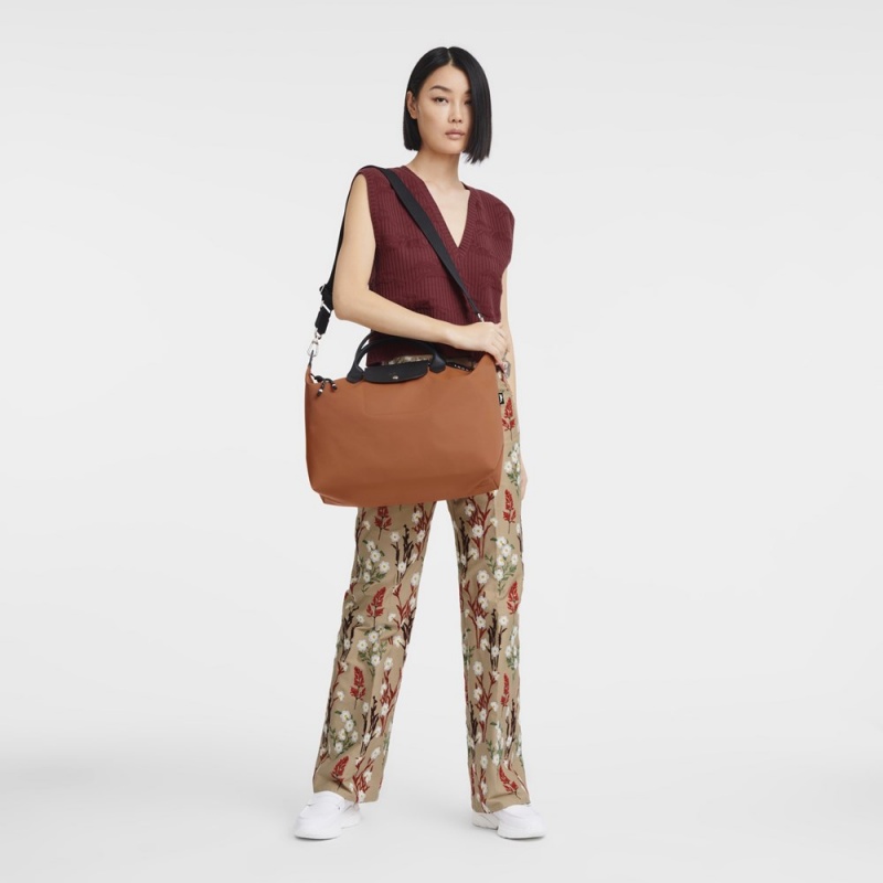 Khaki Longchamp Le Pliage Energy XL Men's Handbags